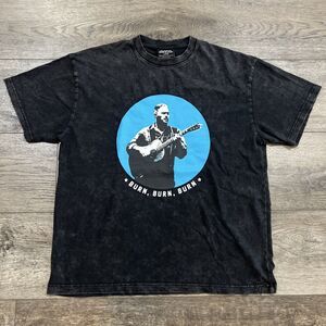 Zach Bryan Burn Burn Burn Tour T-Shirt Country Music Faded Black  - Men’s Large